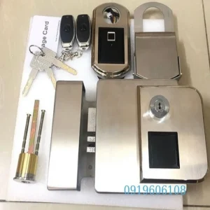 Khoá cửa cổng vân tay 2 chiều mặt trước