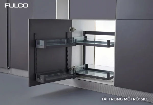 TỦ KHO 2 TẦNG KÍNH CƯỜNG LỰC Fulco NS440-A mặt sau