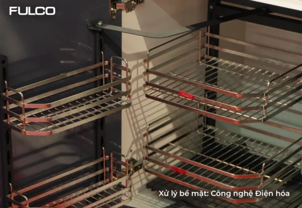 TỦ KHO 2 TẦNG INOX 304 NAN VUÔNG Fulco FC0504C – 450mm thu gọn