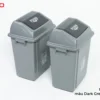 THÙNG RÁC ĐÔI GẮN CÁNH RAY GIẢM CHẤN Fulco NSR.020 mặt sau
