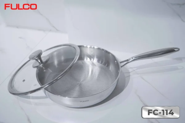 CHẢO LIỀN KHỐI 3 LỚP INOX 304 CAO CẤP Fulco FC114 cận cảnh