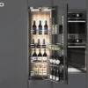 TỦ KHO 4 TẦNG INOX 304 NAN VUÔNG CÁNH MỞ QUAY Fulco FC0508C mặt sau