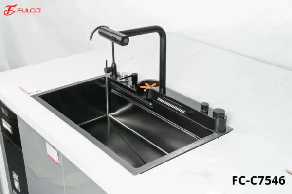 BỘ CHẬU VÒI RỬA MỘT HỐ THÁC NƯỚC NANO CAO CẤP Fulco FC-C7546