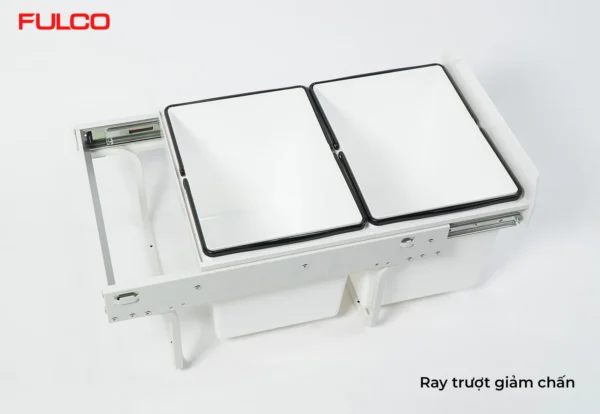 THÙNG RÁC ĐÔI GẮN CÁNH (400mm) Fulco FC47 mặt sau