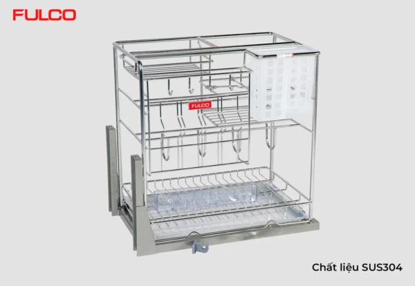 GIÁ ĐỰNG CHAI LỌ – DAO THỚT INOX NAN TRÒN Fulco NS01T-200 phóng to