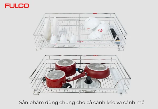 GIÁ BÁT ĐĨA – XOONG NỒI NAN VUÔNG Fulco NS02V-600B mặt sau
