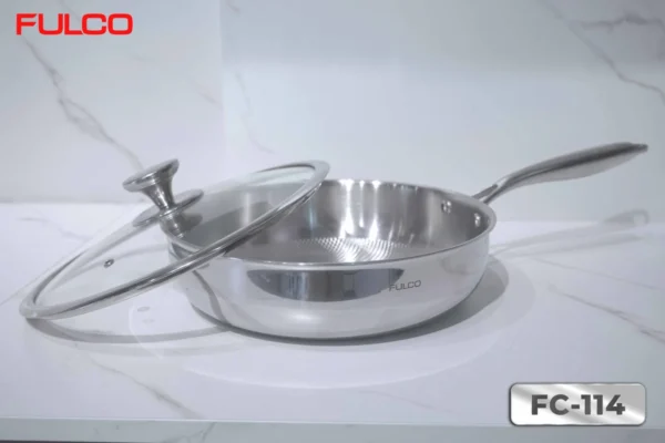 CHẢO LIỀN KHỐI 3 LỚP INOX 304 CAO CẤP Fulco FC114 mặt sau