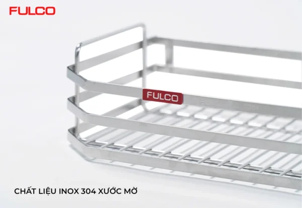 TỦ KHO 4 TẦNG INOX 304 NAN VUÔNG CÁNH MỞ QUAY Fulco FC0508C thu gọn