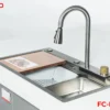 BỘ CHẬU VÒI RỬA 1 HỐ THÁC NƯỚC INOX304 XƯỚC MỜ CAO CẤP Fulco XR1QN9L20C tổng quan