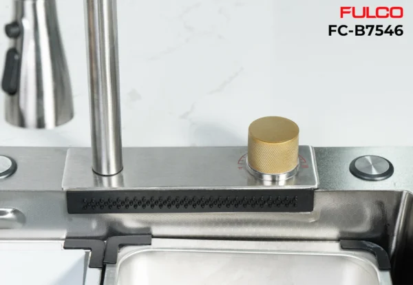 BỘ CHẬU VÒI RỬA 1 HỐ THÁC NƯỚC INOX304 XƯỚC MỜ CAO CẤP Fulco XR1QN9L20C phóng to