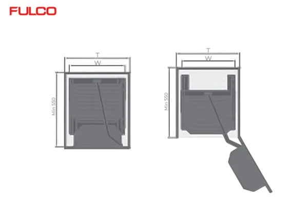 TỦ KHO 2 TẦNG KÍNH CƯỜNG LỰC Fulco NS440-A thu gọn