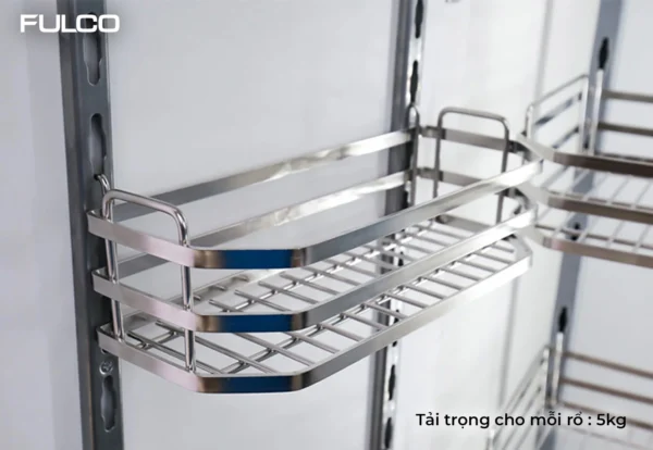 TỦ KHO 2 TẦNG INOX 304 NAN VUÔNG Fulco FC0504C – 450mm cận cảnh