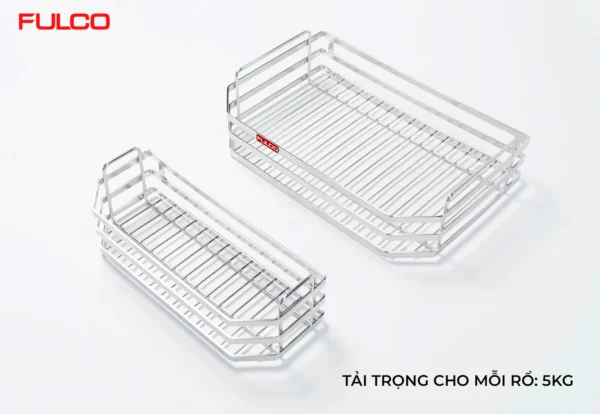 TỦ KHO 4 TẦNG INOX 304 NAN VUÔNG CÁNH MỞ QUAY Fulco FC0508C cận cảnh