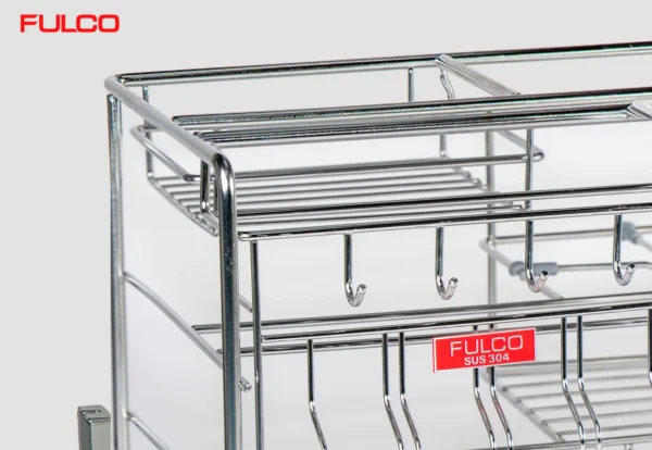 GIÁ ĐỰNG CHAI LỌ – DAO THỚT INOX NAN TRÒN Fulco NS01T-200 mặt sau