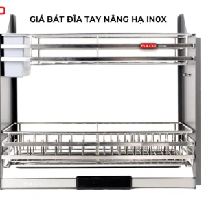 Giá bát đĩa tay nâng hạ mặt trước