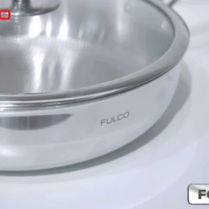 Chảo liền khối 3 lớp inox 304 mặt trước