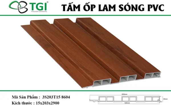 Tam op lam song pvc 3s203t15 mặt trước
