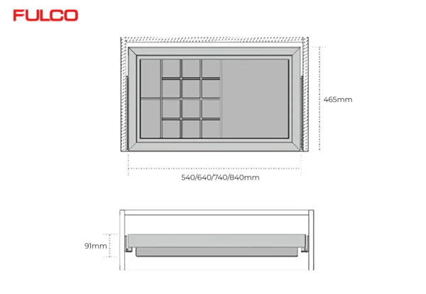 NGĂN KÉO ĐỰNG TRANG SỨC, PHỤ KIỆN THỜI TRANG CAO CẤP (700mm) Fulco FCH203 thu gọn