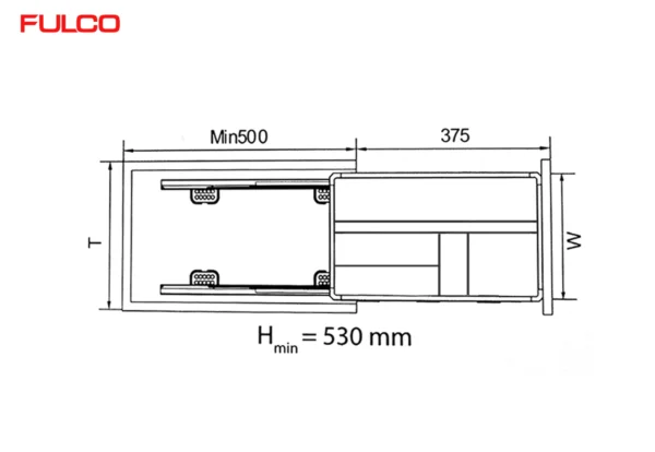 GIÁ ĐỰNG CHAI LỌ – DAO THỚT INOX HỘP (300mm) Fulco FC17 thu nhỏ