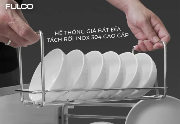 GIÁ BÁT ĐĨA – XOONG NỒI TỦ DƯỚI PREMIUM Fulco NSP.01 phía dưới