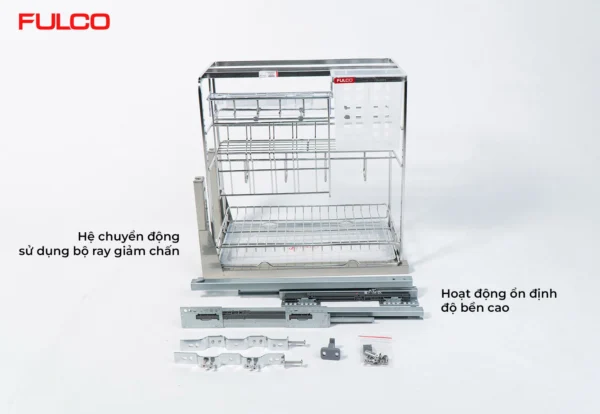 GIÁ ĐỰNG CHAI LỌ – DAO THỚT ĐA NĂNG NAN VUÔNG Fulco NS02V phóng to