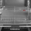 FCP08-09 Pre | GIÁ BÁT ĐĨA TAY NÂNG HẠ FULL INOX 304 CÓ ĐIỀU CHỈNH LỰC Fulco FCP08-09 Pre-600 mặt sau