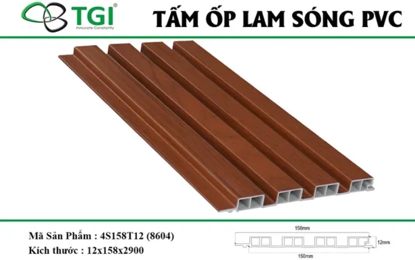 Tấm ốp lam sóng pvc mặt trước