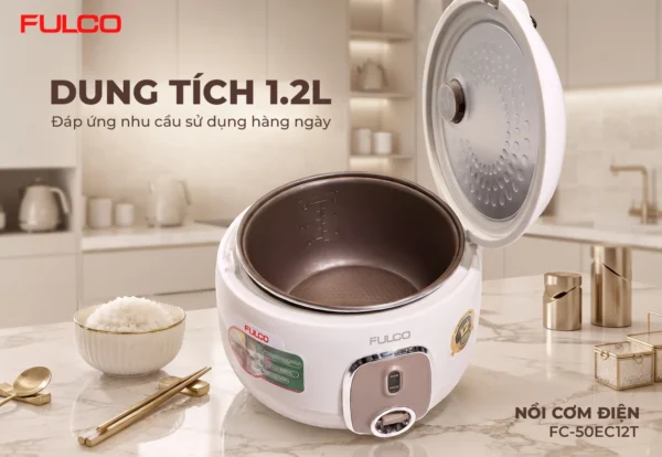 Nồi cơm điện 1.2L Fulco FC-50EC12T mặt sau