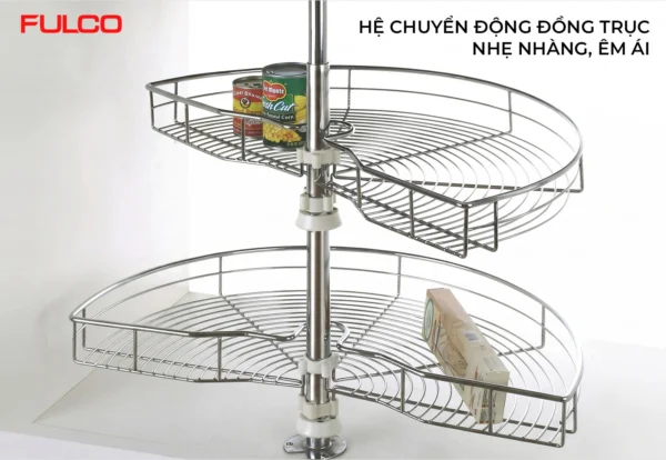 MÂM XOAY TỦ BẾP 180 ĐỘ Fulco NS.180S – 800mm mặt sau