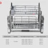 GIÁ BÁT ĐĨA NÂNG HẠ OVAL 304 CAO CẤP Fulco NSV.06 mặt sau