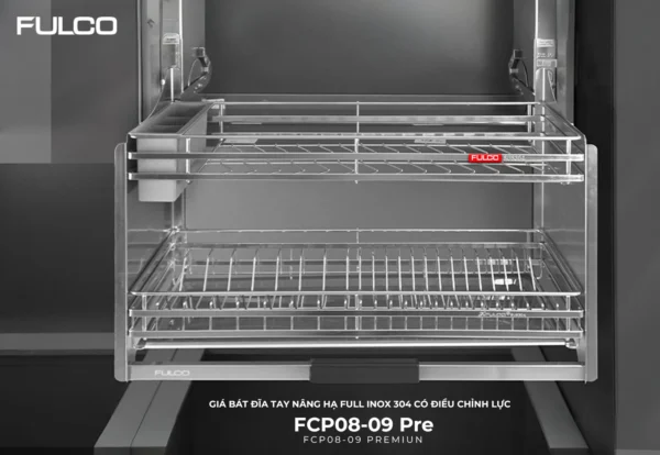FCP08-09 Pre | GIÁ BÁT ĐĨA TAY NÂNG HẠ FULL INOX 304 CÓ ĐIỀU CHỈNH LỰC Fulco FCP08-09 Pre-600 thu nhỏ
