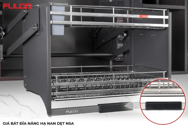 GIÁ BÁT ĐĨA TAY NÂNG HẠ IN0X 304 Fulco NSA.06