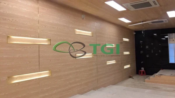 Tấm Ốp PVC Vân Gỗ 600mm TGW-8603 mặt sau