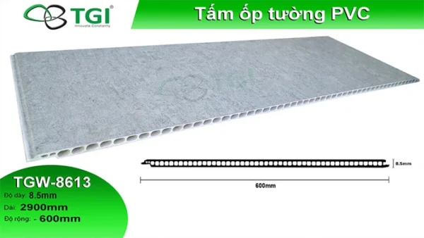 Tấm Ốp PVC Màu Bê Tông 600mm TGW-8613 cận cảnh