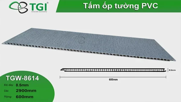 Tấm Ốp PVC Màu Vải 600mm TGW-8614 thu gọn