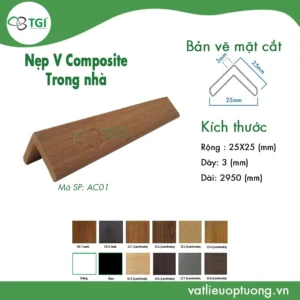 Nep go nhua chu v mặt trước