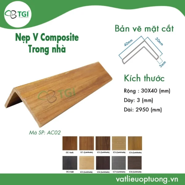 Nep go nhua chu v mặt trước