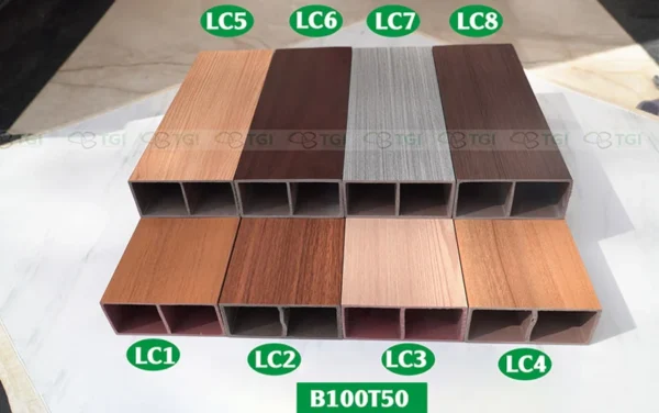 Thanh Lam Gỗ Nhựa B100T50 cận cảnh