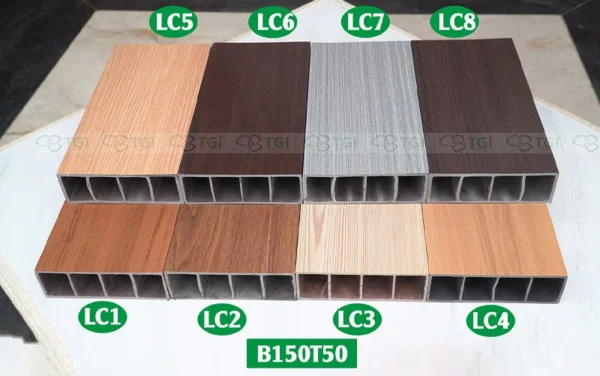 Thanh Lam Gỗ Nhựa B150T50 cận cảnh