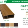 Thanh Lam Gỗ Nhựa C40T100 mặt sau