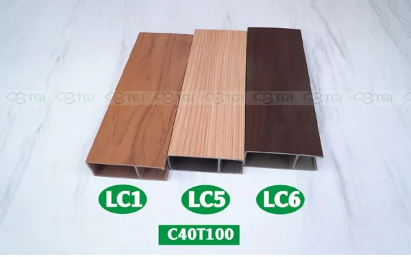 Thanh Lam Gỗ Nhựa C40T100 cận cảnh