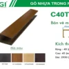Thanh Lam Gỗ Nhựa C40T45 mặt sau
