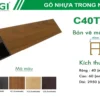 Thanh Lam Gỗ Nhựa C40T60 mặt sau