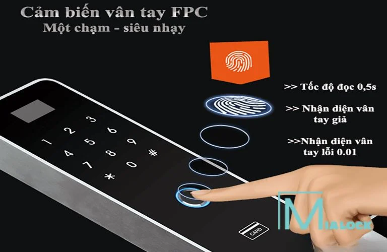 Công Nghệ Cảm Biến Vân Tay Fpc Thụy Điển Có Tốc độ đọc Vân Nhanh, Tính Bảo Mật Cao