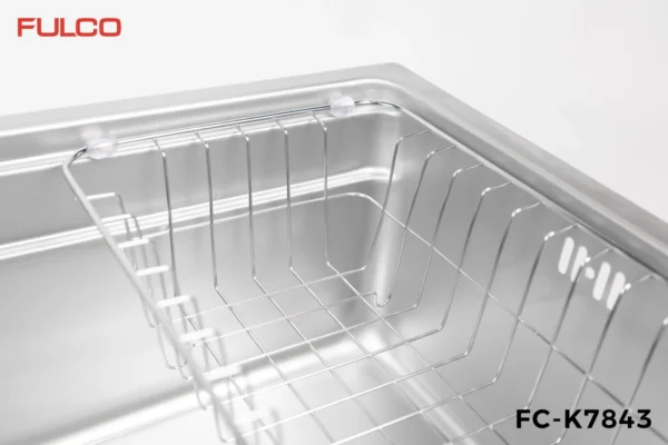 Chậu rửa 2 hố cân âm bản SUS304 Fulco FS9OQGID3Y cận cảnh