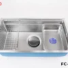 Chậu rửa 2 hố cân âm bản SUS304 Fulco FS9OQGID3Y thu gọn