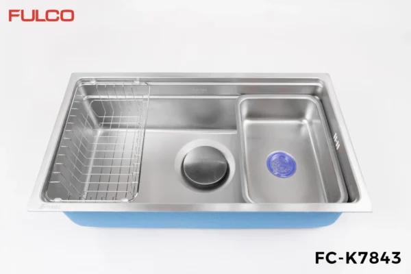Chậu rửa 2 hố cân âm bản SUS304 Fulco FS9OQGID3Y thu gọn