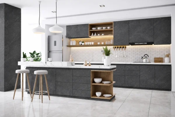 Tấm Acrylic No Line LV150 Blue Quartz mặt sau