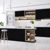 Tấm Acrylic No Line LV45 Black Metallic mặt sau