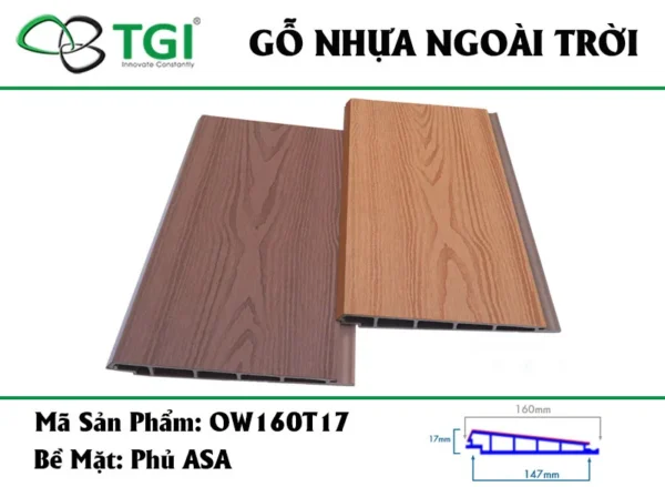 Go nhua composite ngoai troi mặt trước
